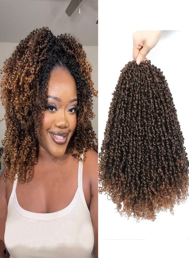 Youngther Yanky twist crochet hair Pre-Twisted Fluffy Twist with curly crochet hair for black women crochet hair pre looped Synthetic hair extension（12inch M1B/30 6PCS） - Image 1
